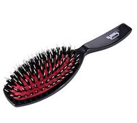 Ponik's Spazzola pneumatica per extension con setole di cinghiale e aghi in nylon, colore: nero