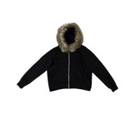 Ponitrack Felpa unisex con cappuccio da uomo con cappuccio in pelliccia Grunge anni 2000 leggera vintage corta felpa Y2k Streetwear, A, Medium