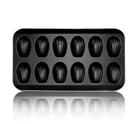 Ponixa Madeleine Tray Stampo Antiaderente a Forma di Conchigli (Nero)