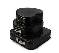 PONIXA Set di 3 stampi per torte antiaderenti a sgancio rapido con base rimovibile