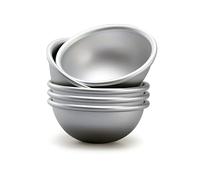 Ponixa Set di 5 stampi a forma di emisfero, in alluminio anodizzato, a forma di semisfero, per crema, mochi, onigiri, budget, gelati, dessert surgelati (3# 2.6 in X 1.2 in)