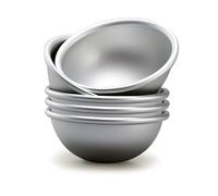 Ponixa Set di 5 stampi a forma di emisfero, in alluminio anodizzato, a forma di semisfero, per crema, mochi, onigiri, budget, gelati, dessert surgelati (5# 3.35 in X 1.35 in)