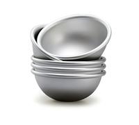 Ponixa Set di 5 stampi a forma di emisfero, in alluminio anodizzato, a forma di semisfero, per crema, mochi, onigiri, budget, gelati, dessert surgelati (4# 3 in X 1.2 in)