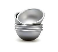 Ponixa Set di 5 stampi a forma di emisfero, in alluminio anodizzato, a forma di semisfero, per crema, mochi, onigiri, budget, gelati, dessert surgelati (2# 2.25 in X 1 in)