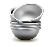 Ponixa Set di 5 stampi a forma di emisfero, in alluminio anodizzato, a forma di semisfero, per crema, mochi, onigiri, budget, gelati, dessert surgelati (6# 3.9 in X 1.45 in)