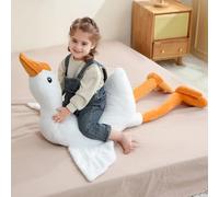 Ponjauk Peluche d'oca gigante da 130 cm, XXL, morbido e morbido peluche d'oca, grande anatra di peluche, per il compleanno dei bambini