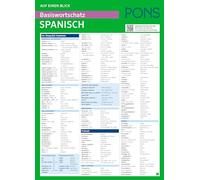 PONS Basiswortschatz auf einen Blick Spanisch: Kompakte Übersicht, ca. 1.000 Wörter nach Themen sortiert: 52