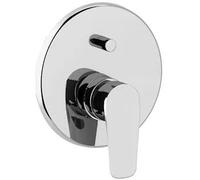ERCOS Miscelatore Doccia Ad Incasso In Ottone Cromato, Piastra Tonda Da 140 MM, Miscelatore Doccia Termostatico a Due Vie