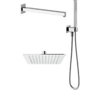 Ponsi Kit Doccia Quadro Con Soffione 200x200mm, Braccio Doccia 250mm, Supporto Doccia, Presa D'Acqua E Do Codice Prod: Bn Kit C Ki14