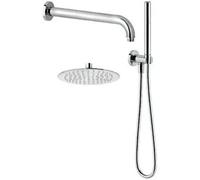 Ponsi Kit Doccia Tondo Con Soffione, Braccio Doccia, Supporto Doccia, Presa D’acqua E Doccetta Codice Prod: Bn Kit C Ki15