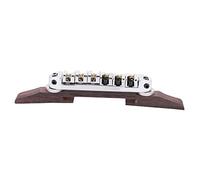 Ponte a 6 Corde, Ponte Base in Palissandro Ad Altezza Regolabile con Sostituzione del Rullo per Chitarra Jazz SG (SILVER