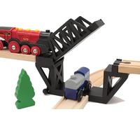 Ponte a dondolo per treno in legno compatibile Brio
