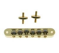 Ponte a sella for chitarra for ponte Tune-O-Matic for SG, for chitarra ES con montanti filettati M4(Gold)