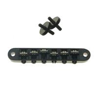 Ponte a sella for chitarra for ponte Tune-O-Matic for SG, for chitarra ES con montanti filettati M4(Zwart)