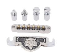 Ponte a Sella per Chitarra Elettrica, Cordiera a Ponte per Chitarra da 6 Mm per Elettrica Stile (SILVER