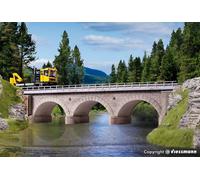 Ponte Ad Arco In Pietra Dritto A Traccia Singola HO Gauge Kit 39721