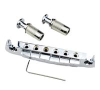 Ponte Avvolgente Regolabile Cordiera Cromata Argento Per Chitarra Elettrica LP