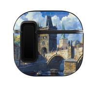 Ponte Carlo a Praga Repubblica Ceca (4) Custodia protettiva con blocco compatibile con AirPods 4 PC Custodia per cuffie