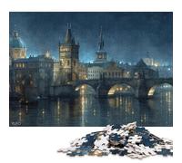 Ponte Carlo Puzzle in Legno 1000 Pezzi Adulto Puzzle Regalo Per Amore E Amico Per Gioco Familiare Decorazione Interna Unica Gioco EduGattoion Stress Relief Toy 1000pcs (75x50cm)