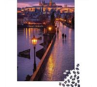 Ponte Carlo Puzzle in Legno Adulto 1000 Pezzi Regalo Per Amore E Amico Gioco EduGattoion Per Gioco Familiare Decorazione Interna Unica Stress Relief 1000pcs (75x50cm)