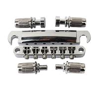 Ponte chitarra elettrica 1 Set Di 6 Corde Guitar Tune-O- Matic Bridge E Cornice Con Posti Per Lp. Chitarra Elettrica(Color:Silver)