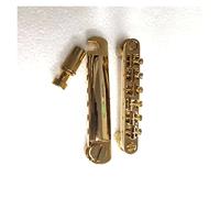 Ponte Chitarra elettrica 1 Set Tune-O- MATIC Bridge E Kit di Cordisiario Cromato E Oro (Color : Gold Set)