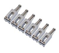 Ponte chitarra elettrica 6 PCS Concave Guitar Bridge Stringa Selle Per Chitarra Elettrica Bridge O Tremolo Bridge Chrome Black (Color : Chrome x6pcs)