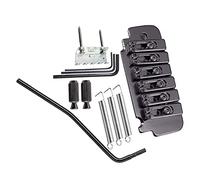 Ponte chitarra elettrica 6 String Heler Electric Guitar Roller Sella Tremolo Bridge System With Body Mount Claw Screw Wrench Tremolo Bar Stuss(Color:Black)