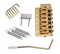 Ponte chitarra elettrica 6 Stringa Sella piatta Tremolo Bridge System per NS Chitarra elettrica (Color : Gold)