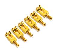 Ponte chitarra elettrica 6pcs/ Set Tipo Concavato Chitarra Elettrica Guitar Tremolo Bridge String Saddles Chrome/Gold (Color : Gold)