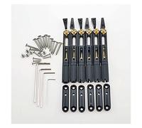 Ponte chitarra elettrica Black Single Headless Bridge Guitar Guitar Bridge Fret - Single Ponti In Ottone Fisso In Ottone Per 6,7,8, 9 Chitarra Elettrica Stringa (Color : 6 Strings)