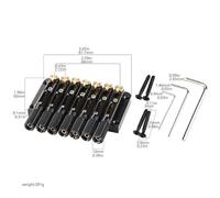 Ponte Chitarra Ponte per chitarra senza paletta a sette corde a forma di sella nera 2 stili disponibili(A)