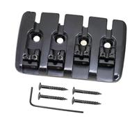 Ponte, Cordiera Con Viti, Chiave, Accessori Per Chitarra Per Basso Elettrico A 4 Corde, Parti Di Ricambio, Nero Ricambio per Chitarra ponte