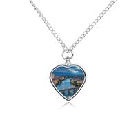 Ponte Degli Alpini al fiume Brenta Collana Urna per Ceneri Cuore Gioielli Ciondolo Pet Cremazione Memorial Collana