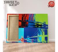 PONTE DI BROOKLYN ANDY WARHOL Stampa su Tela ALTA' QUALITA' QUADRO POP ART ARRED