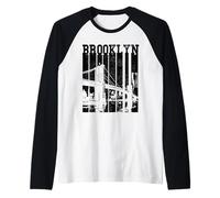 Ponte di Brooklyn New York City Pride NYC NY Vintage Maglia con Maniche Raglan