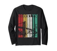 Ponte di Brooklyn New York City Pride NYC NY Vintage Retro Maglia a Manica