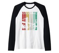 Ponte di Brooklyn New York City Pride NYC NY Vintage Retro Maglia con Maniche Raglan