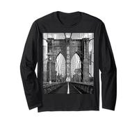 Ponte di Brooklyn NYC New York NY Vintage Maglia a Manica