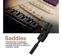 Ponte di Chitarra Elettrica Sellate Tremolo Set di Zinco per la Sostituzione di Floyd Rose (Nero)