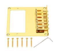 Ponte di chitarra elettrica Sostituzione Gold 6 Strings Sella Bridge per chitarra Humbucker con doppio foro di raccolta per la costruzione in metallo solido Telecaster
