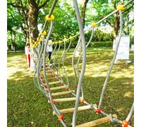 Ponte Di Equilibrio Da Esterno Per Bambini, In Legno Massello, Ideale Per Laddestramento Allinfanzia, Perfetto Per I Parchi Giochi Dellasilo E Per Il Gioco In Giardino. Null 6m