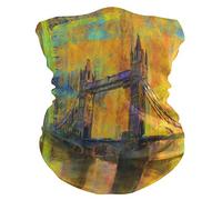Ponte di Londra Bandana Maschera Viso Moto Multiuso Fazzoletto da Collo Headwraps Traspirante Copricapo Esterni per Ciclismo Donne Uomini(2PACK)