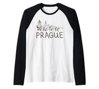Ponte di Praga Repubblica Ceca Souvenir da Viaggio Storico Regalo Maglia con Maniche Raglan