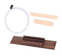 Ponte di ricambio per ukulele, in legno di rosa di alta qualità, per una migliore trasmissione delle vibrazioni sonore su selle e ponte a 4 corde