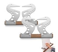 Ponte di supporto per la mano dell'artista - Poggiamano regolabile in altezza e angolazione, supporto per poggiapolsi in metallo con design a gravità autobloccante (2Pairs)