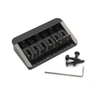Ponte fisso per chitarra con materiale in lega di zinco e selle a rullo per chitarre a 6 corde per migliorare la suonabilità e il suono (nero)