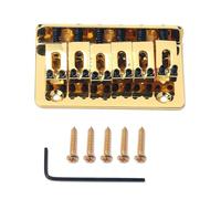 Ponte fisso per chitarra con viti e chiave per bambini, in metallo robusto, parte di ricambio da 73 mm, cordiera per strumenti elettrici, colore oro