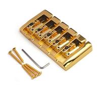 Ponte for basso a sella vintage bloccato a 5 corde 111x54MM Fondo del corpo attraverso spaziatura tra le corde Ponte fisso for basso 19MM Nero/Oro/Cromo(Gold)