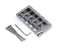 Ponte for basso a sella vintage bloccato a 5 corde 111x54MM Fondo del corpo attraverso spaziatura tra le corde Ponte fisso for basso 19MM Nero/Oro/Cromo(Chrome)